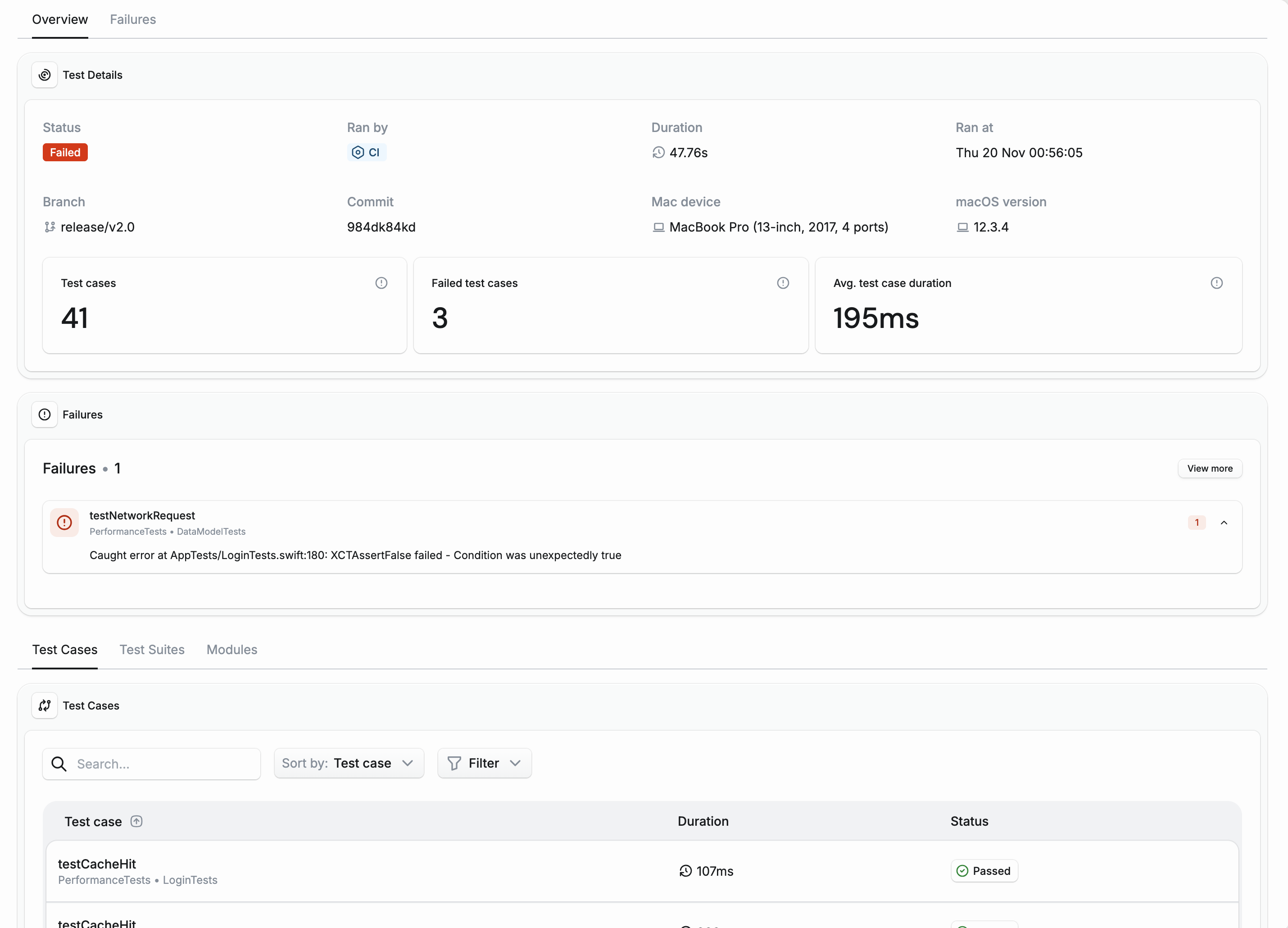 Подробности теста