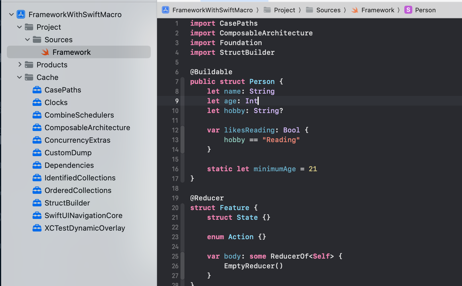 Tuist Xcode project with cached Swift Macros