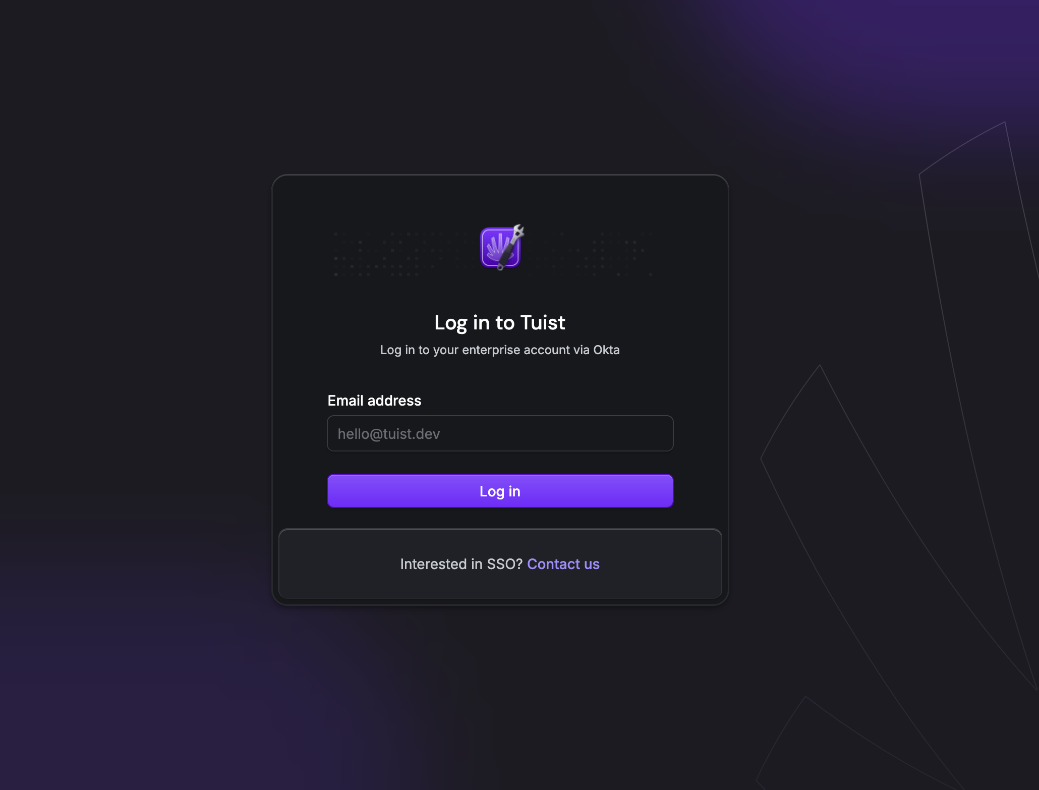 Image showing the new SSO login page